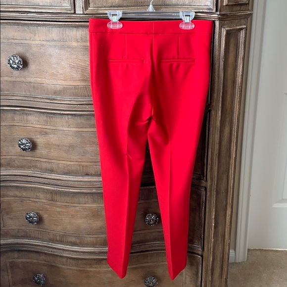 Ann Taylor NWOT Petite Red Straight Leg Pant - Picture 2 of 6